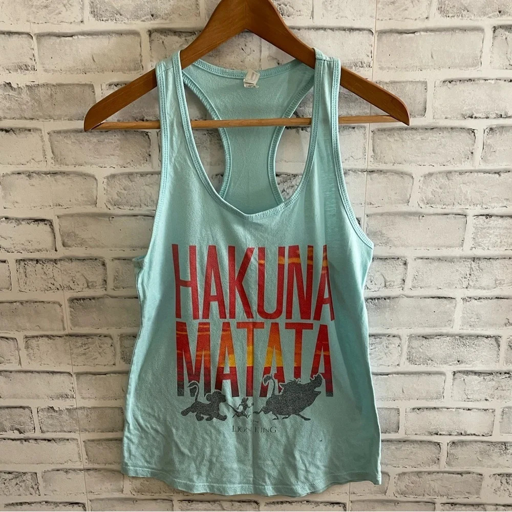Women’s Hakuna Matata Lion King racerback tank top Medium